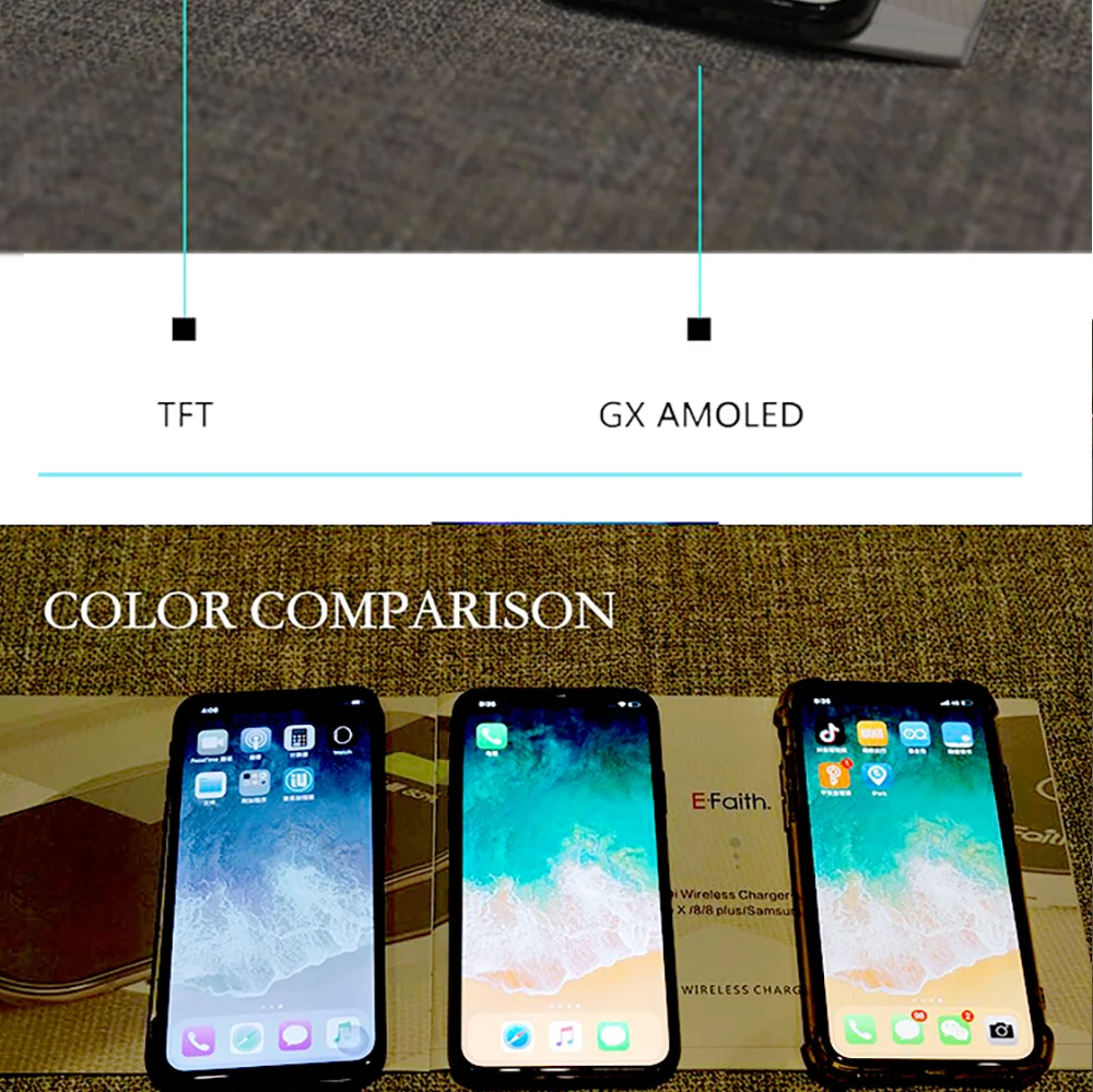 A+++ OEM EFaith GX для iPhone X OLED Amoled ЖК-дисплей с сенсорным экраном дигитайзер сборка замена того же размера и толщины