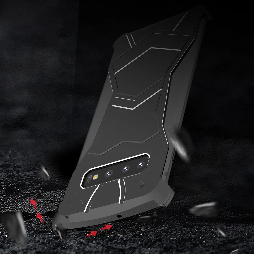 Черный сковорода Алюминий металлический чехол для телефона Galaxy S10 плюс магнитное