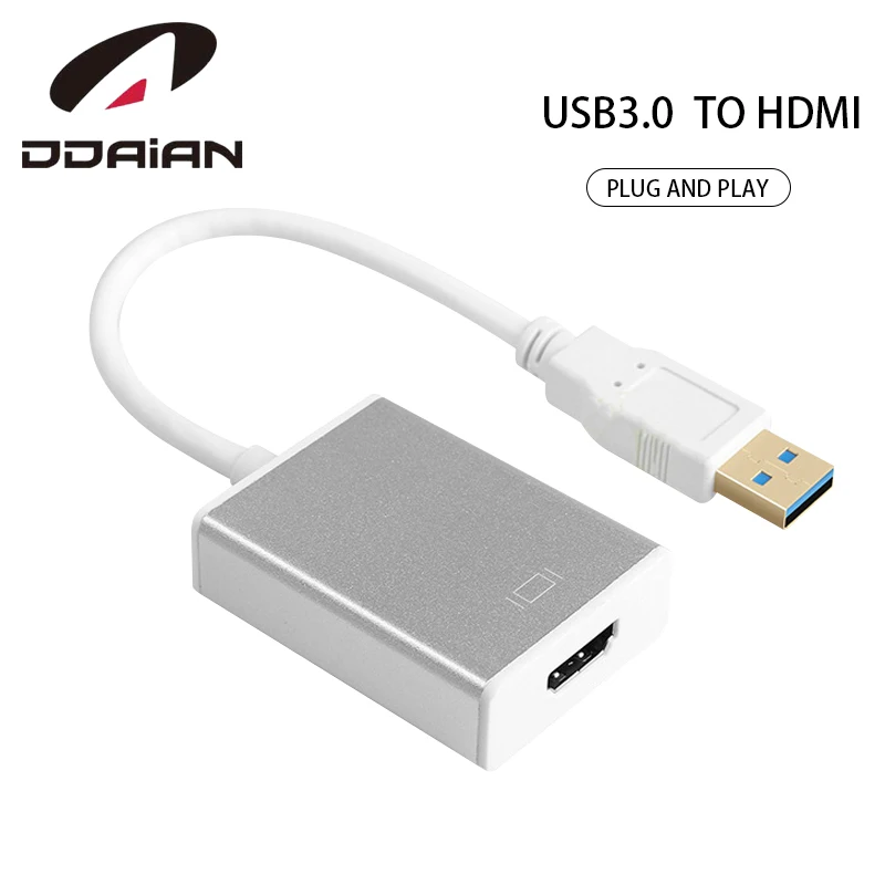 

USB 3.0 to HDMI Converter Adapter Cable HDMI External Video Card Adapter for Windows XP Vista Win7/8
