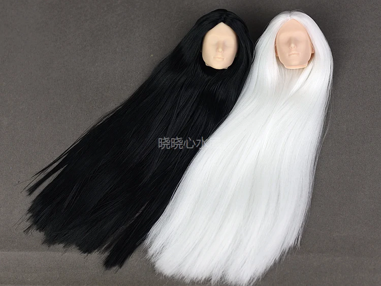 Кукла для мальчиков без макияжа черно белая прямая аксессуары волос сделай сам 1/6