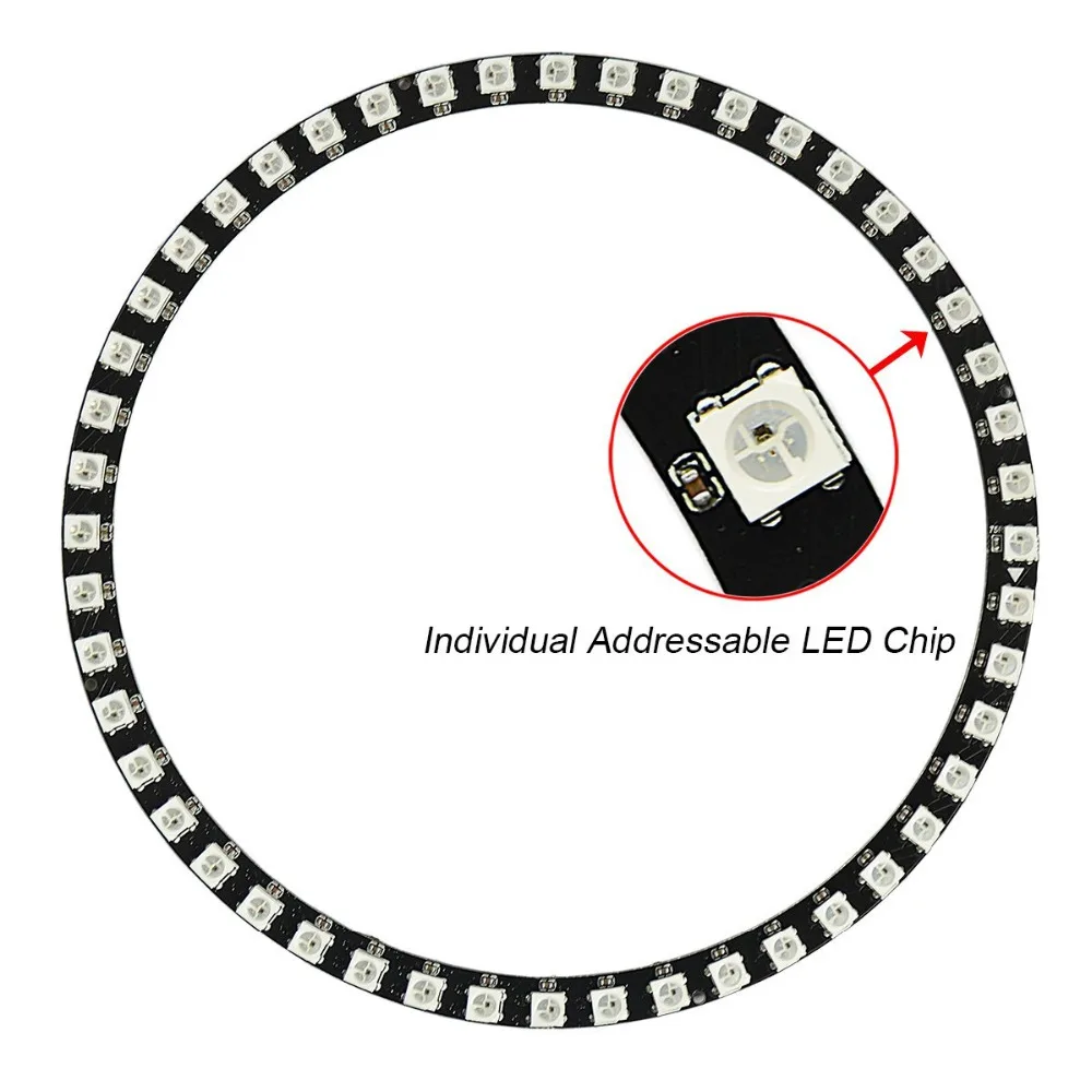 WS2812B светодио дный кольцо 5050 встроенных RGB драйвер для Arduino Integrated освещение DC5V 48