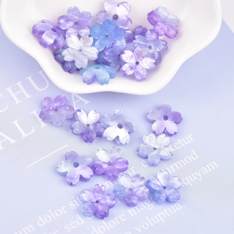 Acrylic flower DIY jewelry accessories candy color earring bracelet finding making supplies 10PCS | Украшения и аксессуары