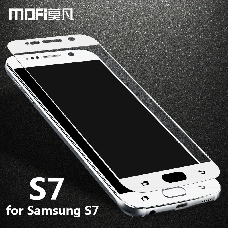 Закаленное стекло MOFi для Samsung S7 защитная пленка экрана Galaxy защита 2.5D с полным
