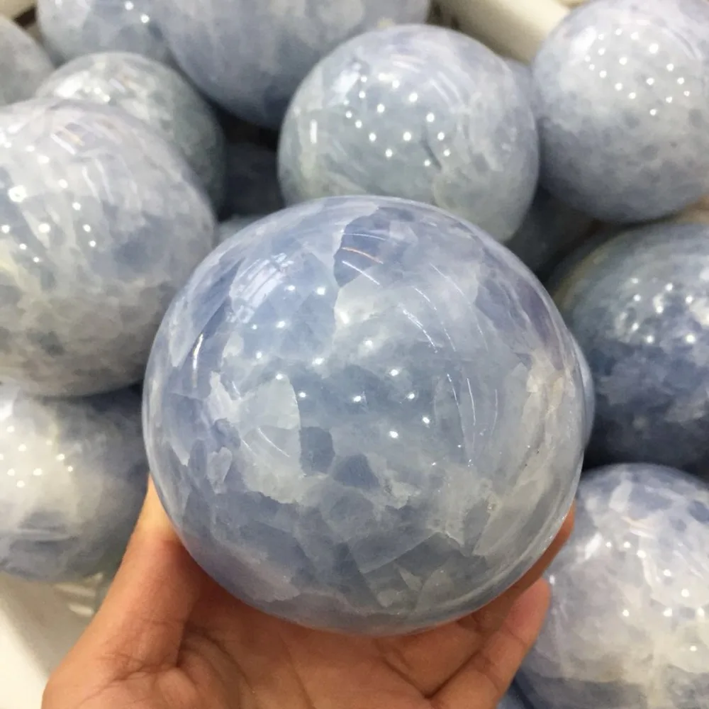 Высокое качество около 90 мм натуральный минеральный кристалл Селестина