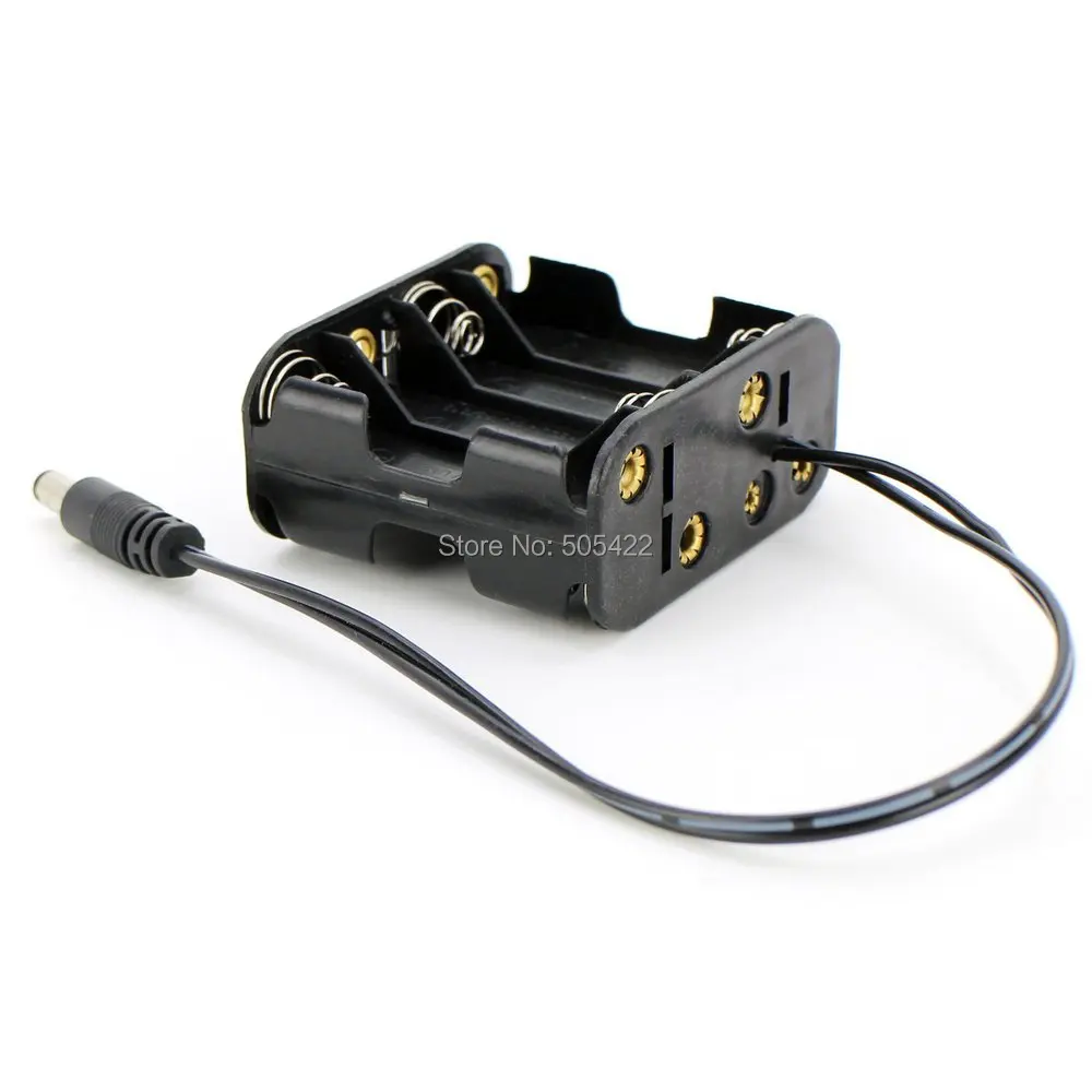 8 AA батарея клип держатель коробка для хранения 12 в чехол с проводом 2 1*5 5 DC разъем