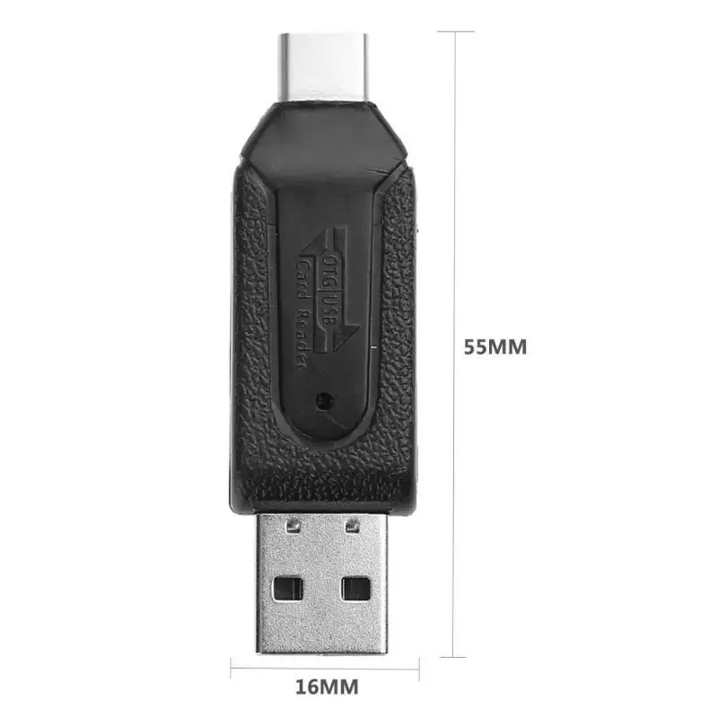 Кардридер Kuulee 2 в 1 USB OTG универсальный кардридер Micro TF/SD удлинитель для телефона