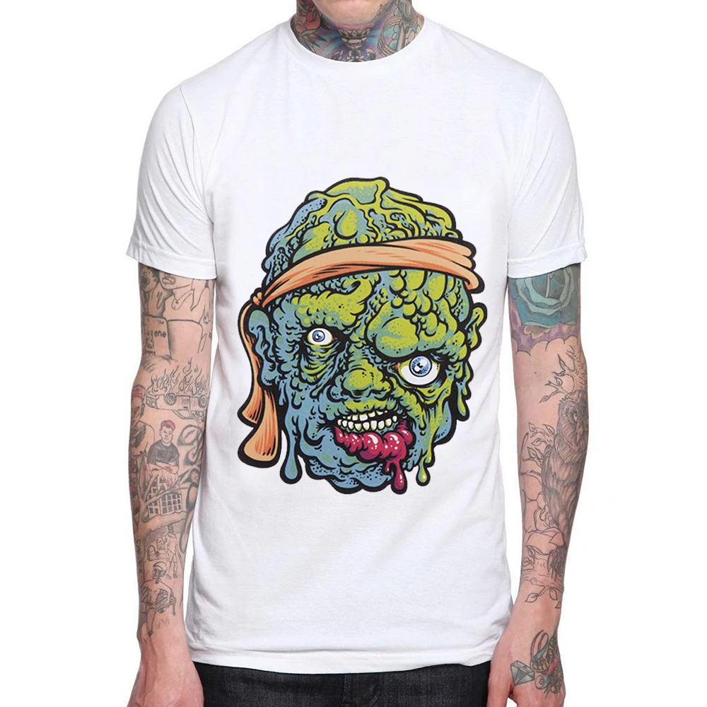 

Demon Zombie Men T Shirt New Fashion Cotton Short Sleeve White Funny 3D Printed Man T-shirt O-Neck Tops Mens Cool Tee Shirts