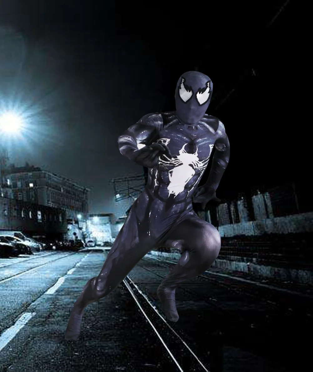 Новый костюм Человека паука Venom Symbiote Super Hero для костюмированной вечеринки