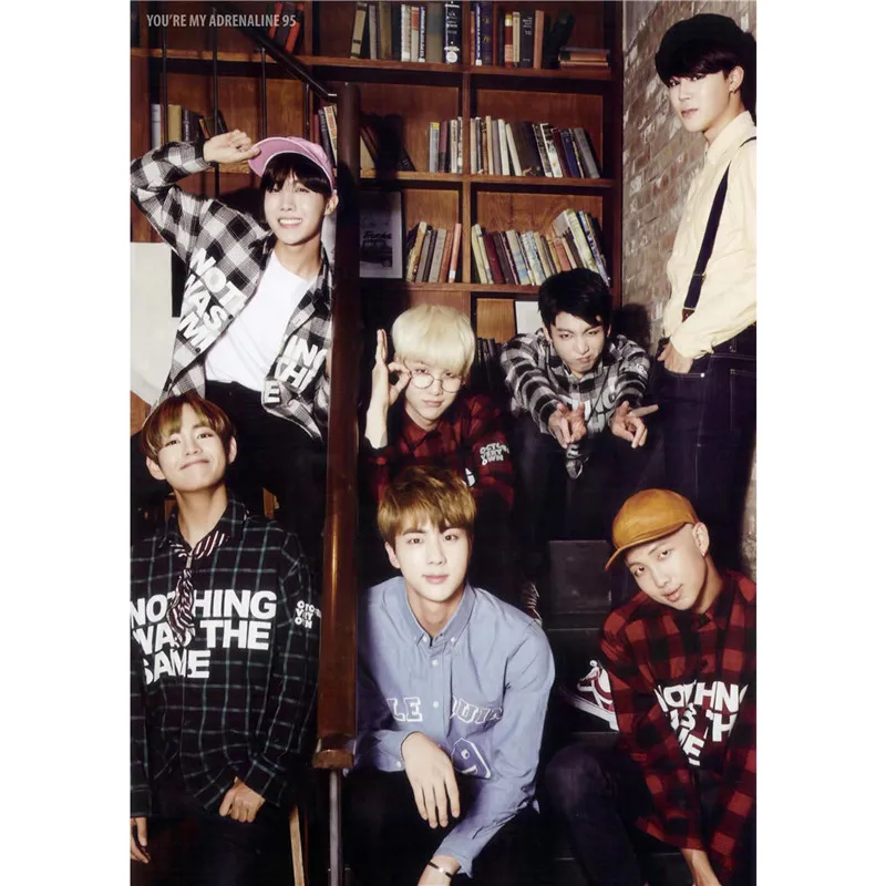 Серия BTS, коллекция 2, домашний интерьер, декоративная бумага с белым покрытием, плакат, настенная наклейка, домашний декор