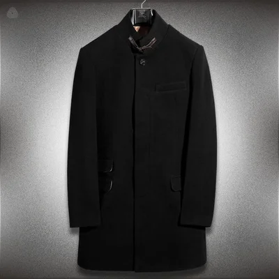2015 Winter Slim wool coat top luxury British style men's single-breasted long sub-paragraph woolen fashion male M-XXXL | Мужская