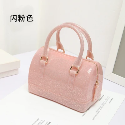 Flash Pink Новинка, силиконовая летняя милая сумка для конфет, желе, Женская Повседневная Сумка-тоут, женская сумка через плечо, пляжные сумки, сумка для девушек - Цвет: Flash Pink