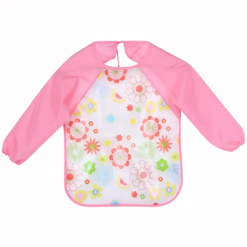 Baberos impermeables para beb&eacute;, delantal de manga larga para alimentaci&oacute;n de ni&ntilde;os, ropa suave para eructar-5