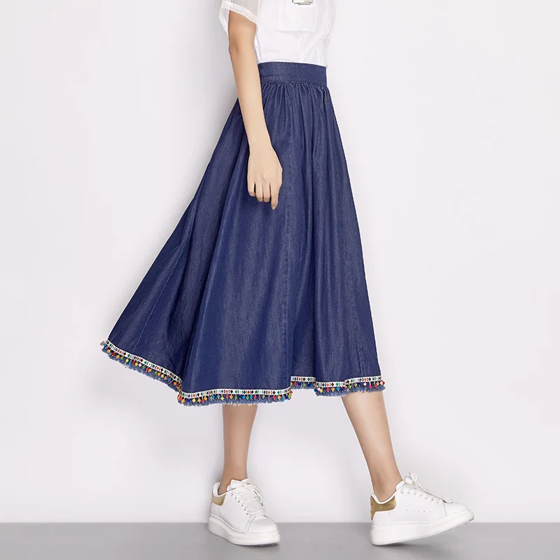 LEIJIJEANS Новое поступление Лето размера плюс низ вышивка бисером Средняя Талия