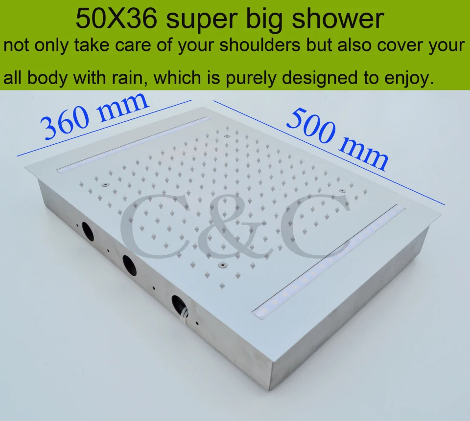 Дождевая светодиодсветодиодный насадка для душа ванной комнаты 100 В ~ 240