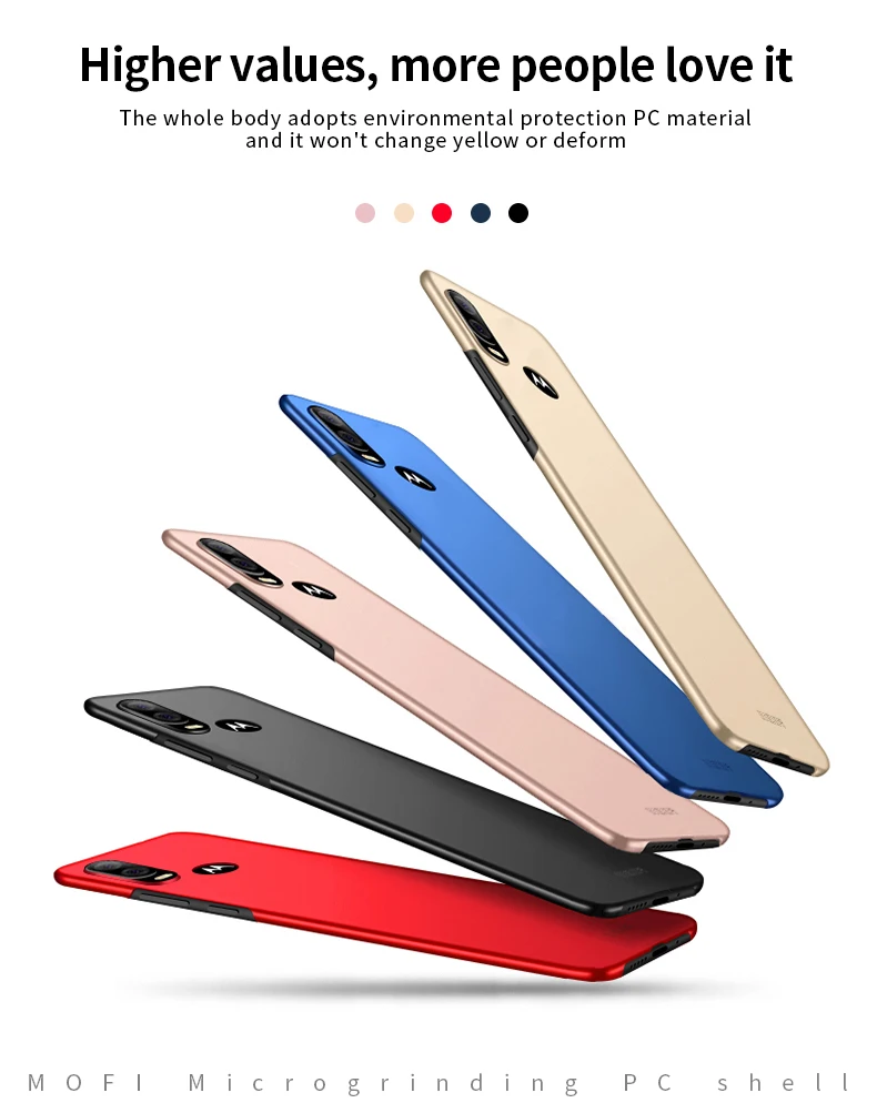 MOFi для Motorola Moto One Vision чехол для ПК Жесткий Чехол для телефона s для MOTO One Zoom E6 Plus Z4 Force Play P50 Note P40 One Pro