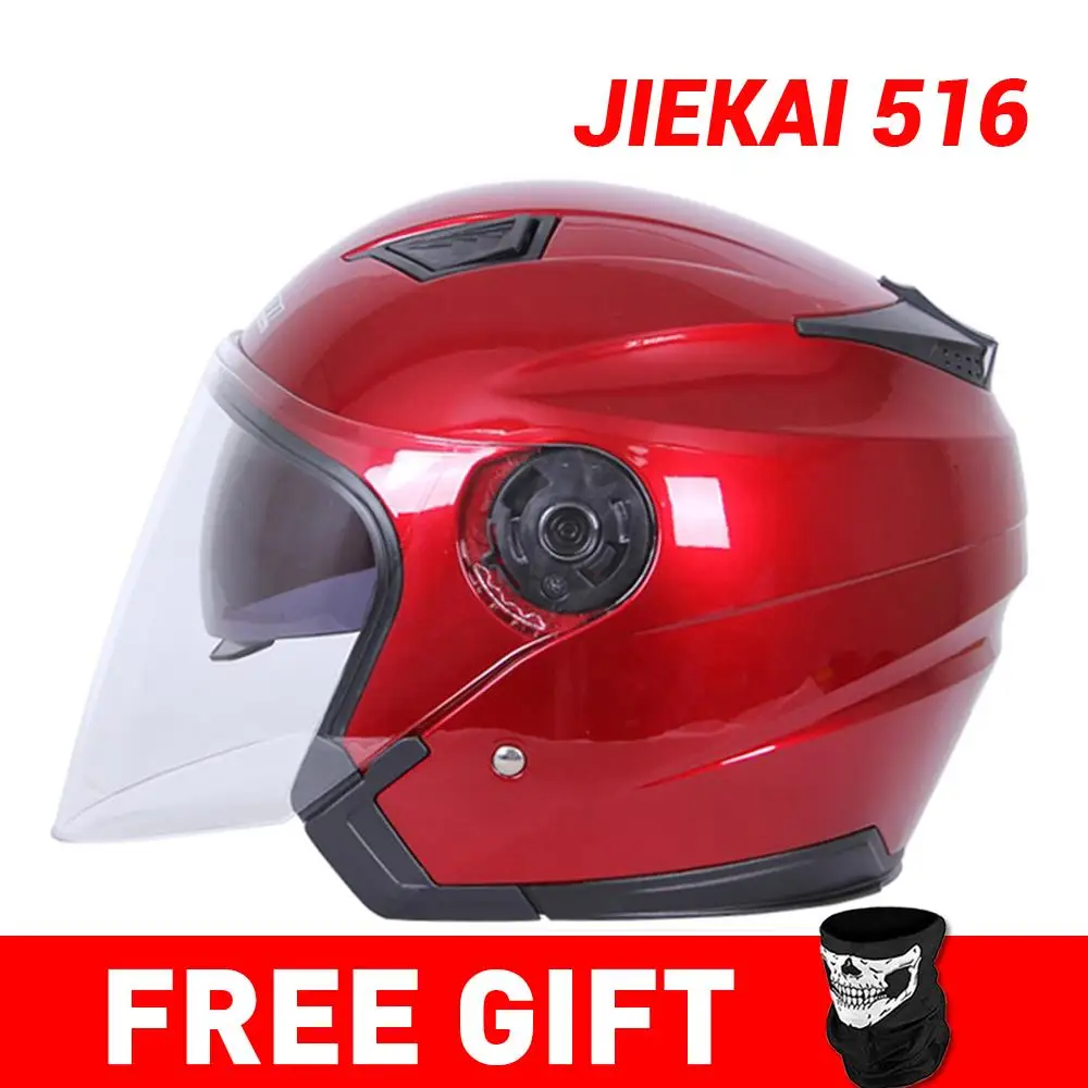 JK516-Red Распродажа, HEROBIKER мотоциклетный шлем, мотоциклетный шлем, мотоциклетный шлем для мотокросса, мотоциклетный шлем для 3/4 лица, Cascos Para Moto - Цвет: JK516-Red