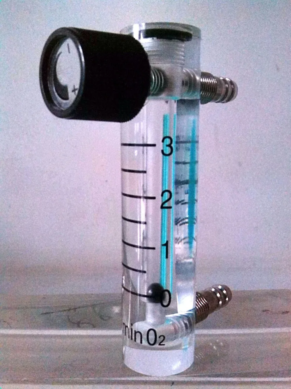 Акриловый расходомер газа воздуха конденсатор индикатор O2 с клапаном латунный