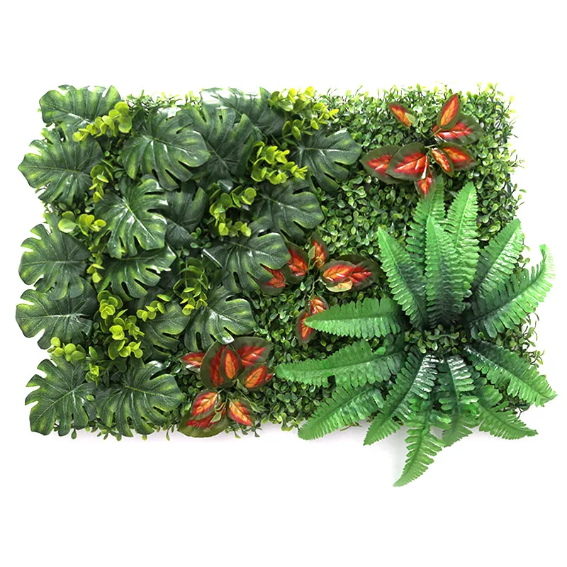 

60x40 Cm Diy Artificial Plant Wall Banana Leaves Eucalyptus Clover Plant Lawn Wedding Home Hotel Decoration Accessories Balcony