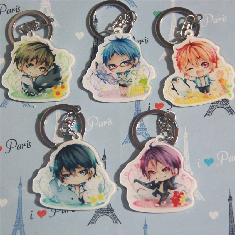 10 шт./компл. аниме брелок Аниме бесплатно! Набор для плавания Iwatobi swimclub Rin Macoto Haruka