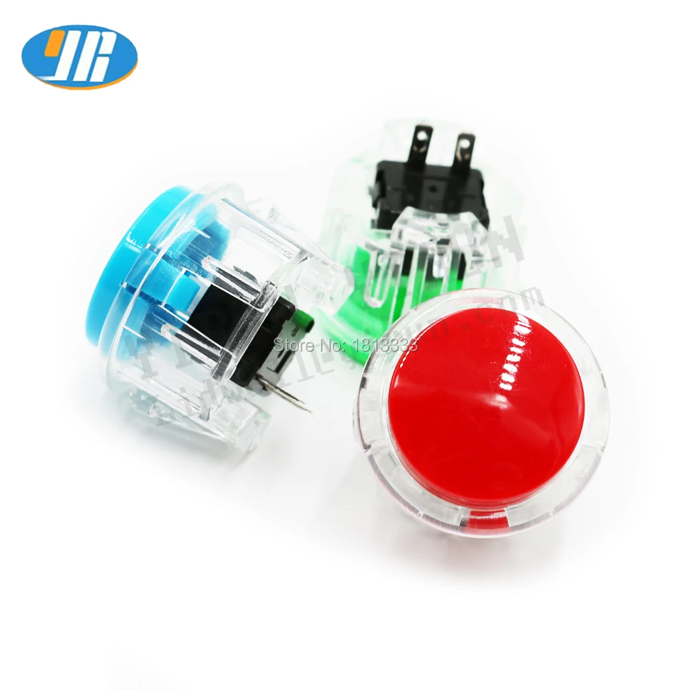 Прозрачная аркадная кнопка 10 шт./лот 30 мм для замены SANWA OBSF OBSN OBSC JAMMA|Игры с