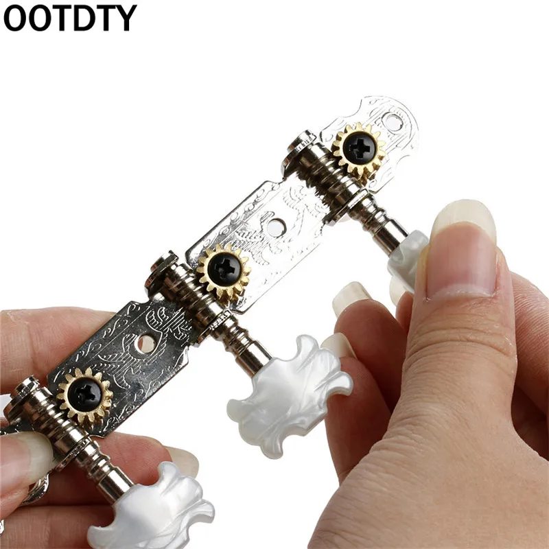 

OOTDTY One pair Guitar Tuning Pegs Machine Tuners White Machine Head for Classic Guitar