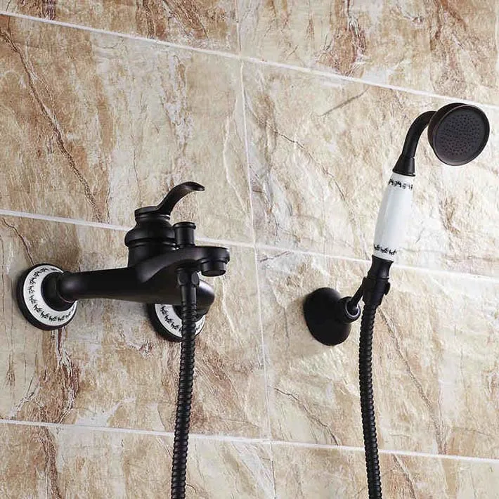 Европейский стиль ванная комната ванна смеситель для душа масло втирают бронзу