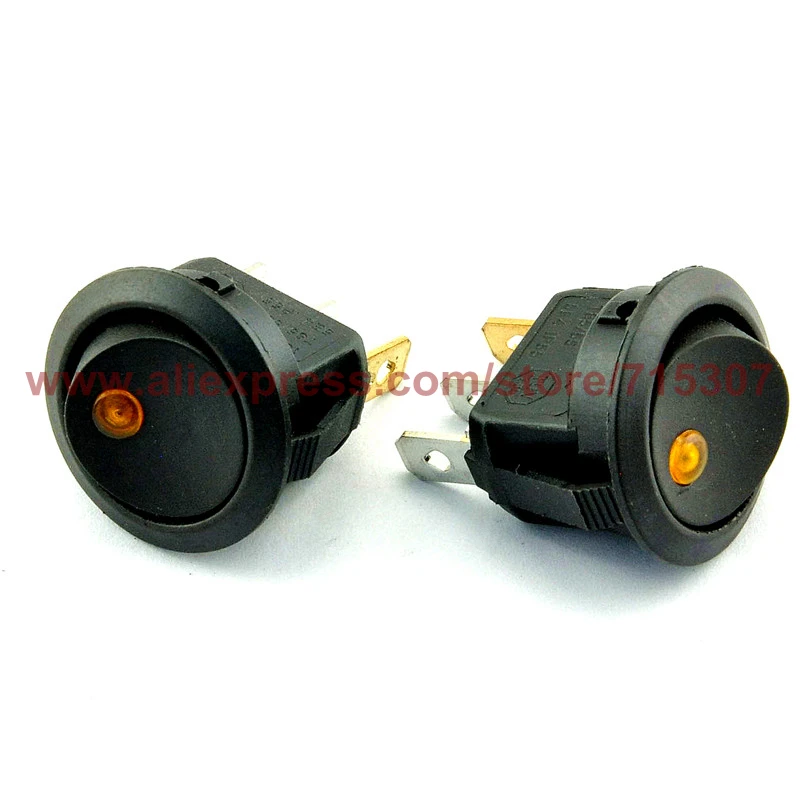 Перекачивающийся переключатель для лодки PHISCALE 5 шт. SPST 6A 250VAC 3pin с желтым