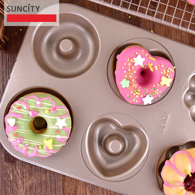 6 чашек антипригарная металлическая Форма для приготовления пончиков