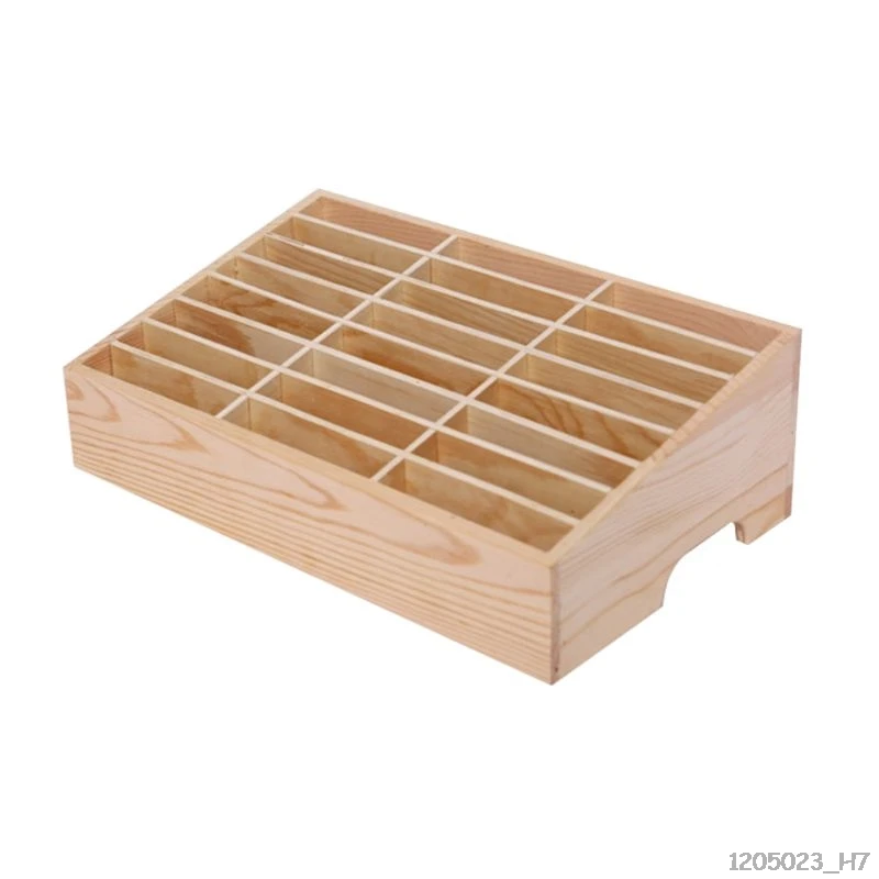 24 Cells Multifunctional Wooden Storage Box Mobile Phone Repair Tool Organizer | Дом и сад