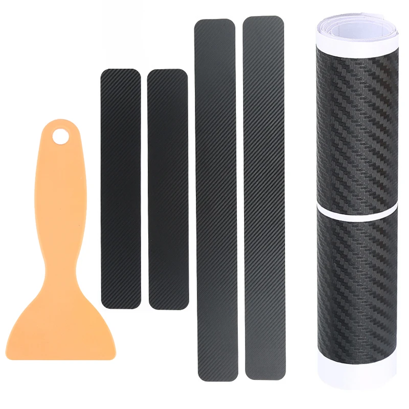 4 шт. Защитная пленка для автомобиля порог из углеродного волокна порога двери