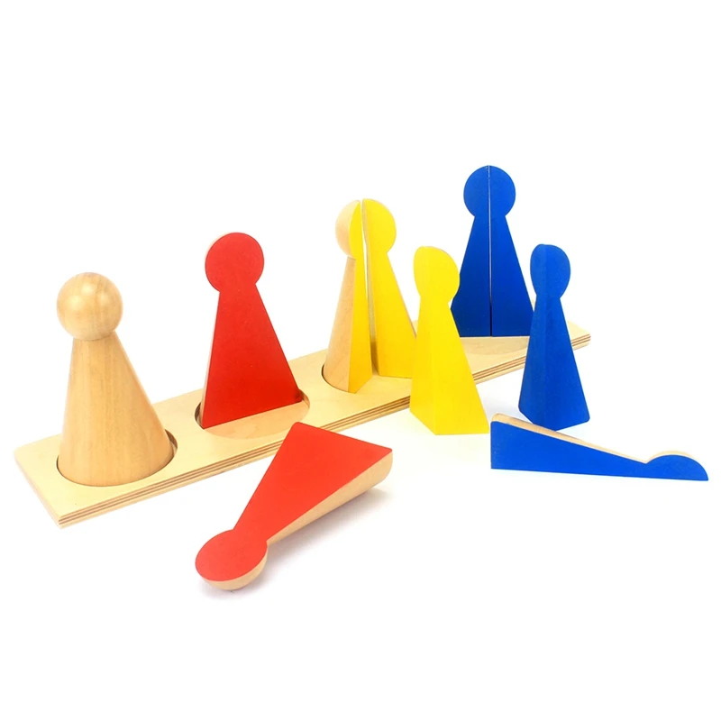 

Dental house Montessori Material Wooden Toys Fraction Skittles Tray of Fractions Small Size Preschool Teaching Aids Learning Toy