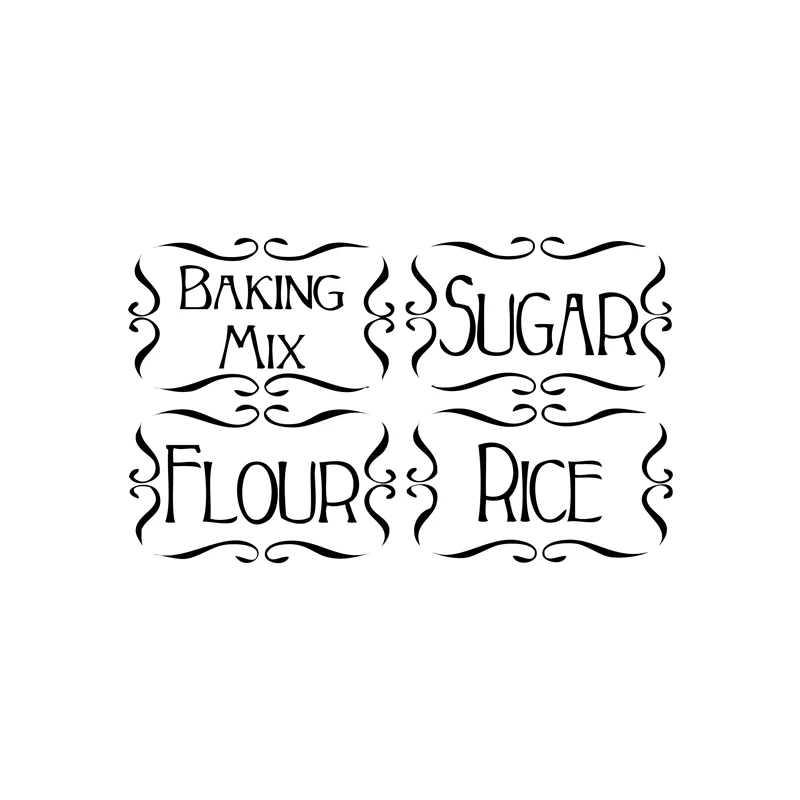 Бесплатная доставка кухонные этикетки набор из 4 кухонных банок канистра