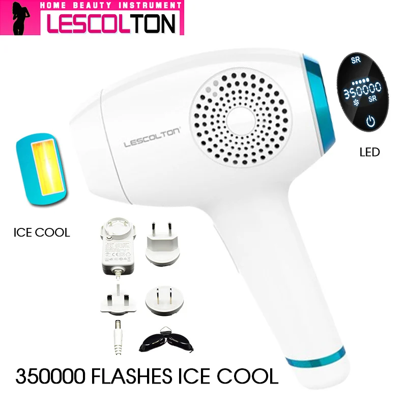 Эпилятор Lescolton Ice cool IPL, постоянное лазерное удаление волос с ЖК-дисплеем, лазерный триммер для бикини, фотоэпилятор