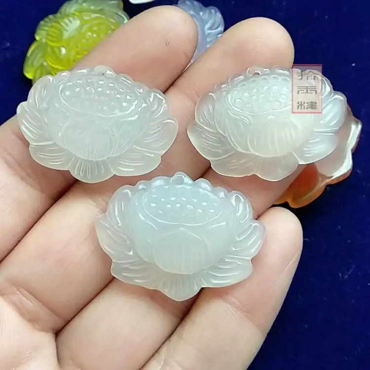 Натуральный агат красный и зеленый халцедон кулон DIY снежные бусины Лотос