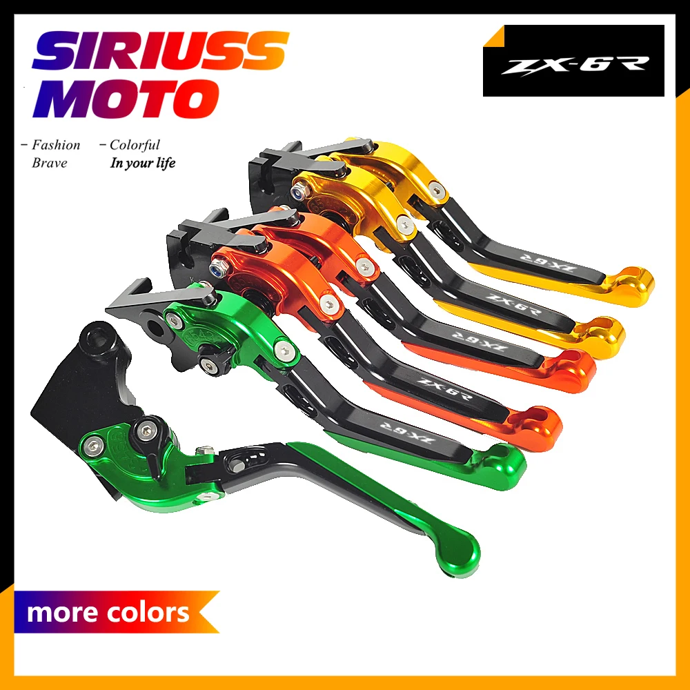 

Motorycle Lever Foldable Motocross Brake Clutch Levers Case for Kawasaki ZX-6R ZX6R ZX636R ZX6RR 2000-2004