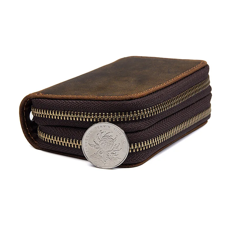 Кошелек Nesitu мужской винтажный из натуральной кожи|men wallets|wallet coinpurse genuine leather |