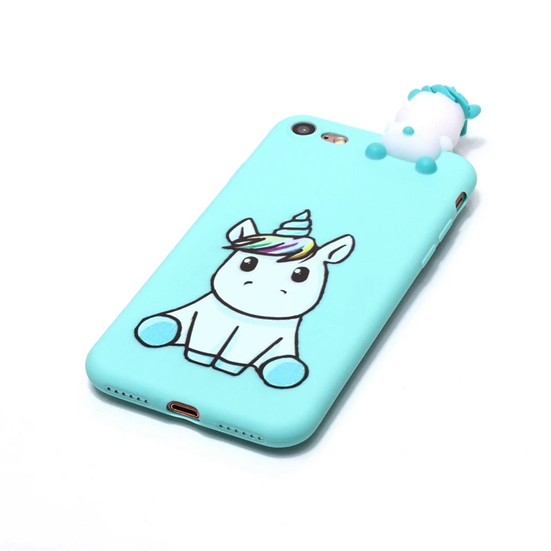 Коке для iPhone 7 Plus 3D Единорог Panda Собака Силиконовый чехол на для iPhone 5 5S SE 6 6S 8 Plus X XS чехол для телефона Capinha