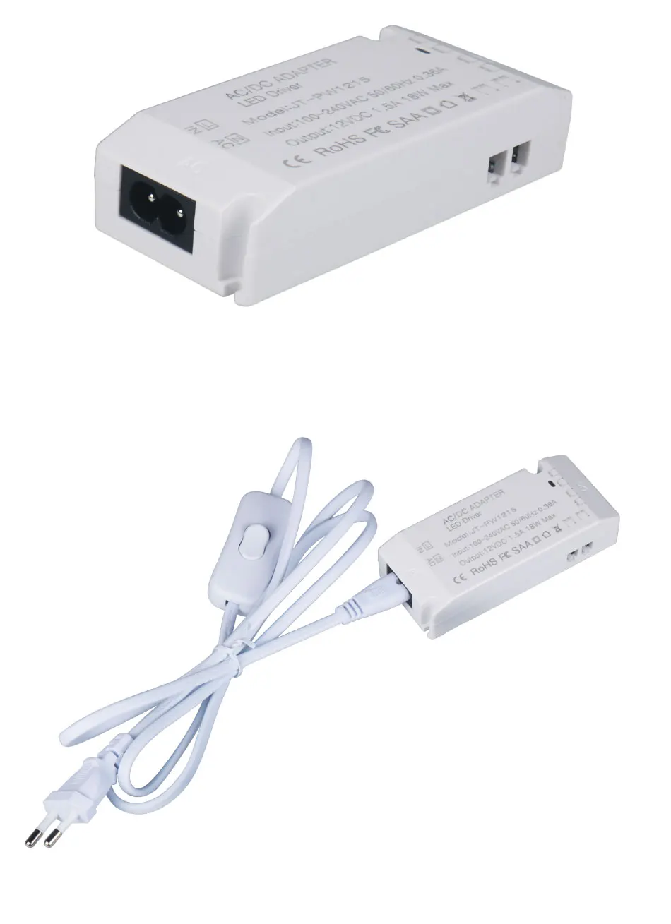 GO OCEAN Lighting Transformer LED Driver 12V 1.5A 18W Constant Voltage 100-240V Switching Power Supply For Cabinet Lights