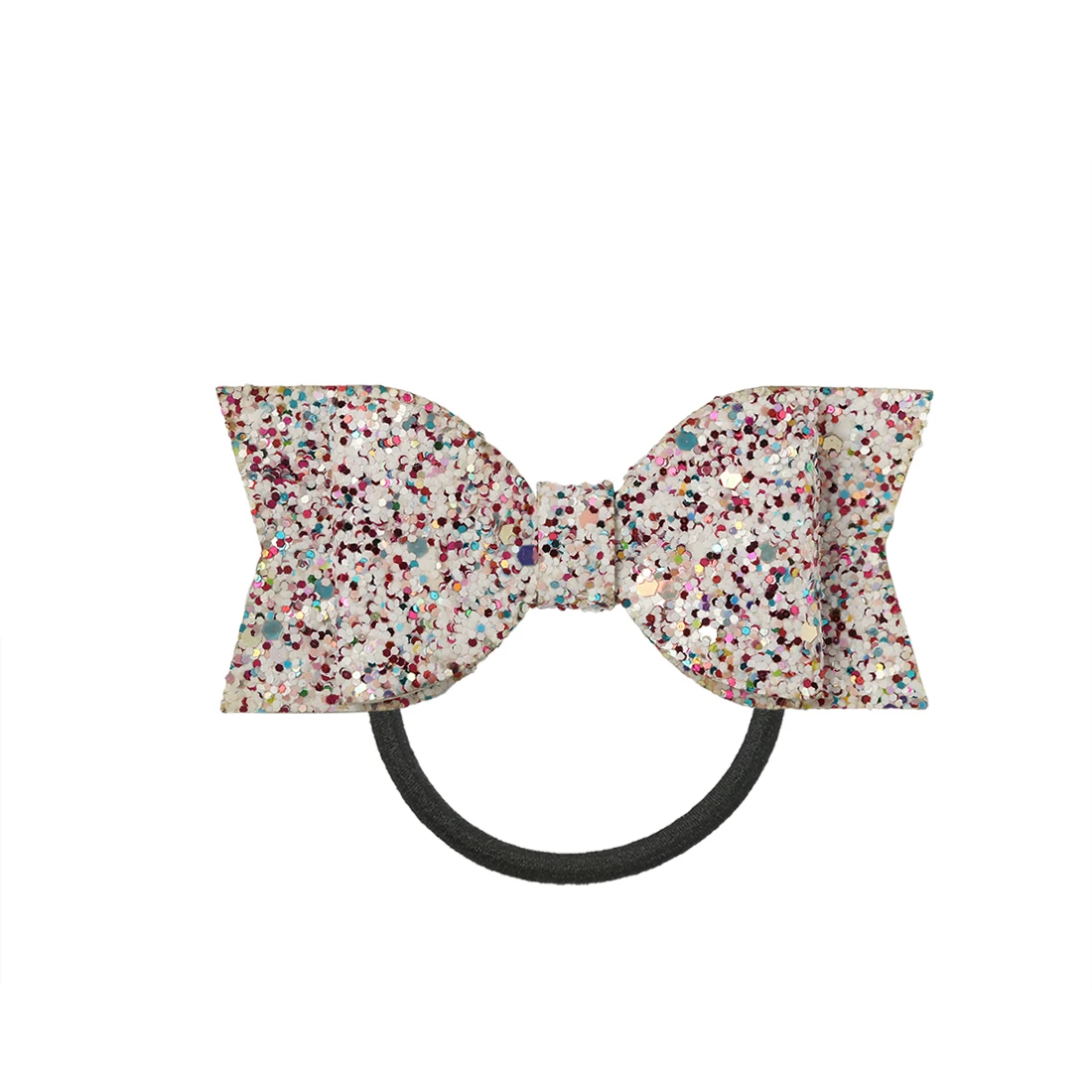 17 шт./лот расшитые блестками банты для волос с эластичными лентами блестящие