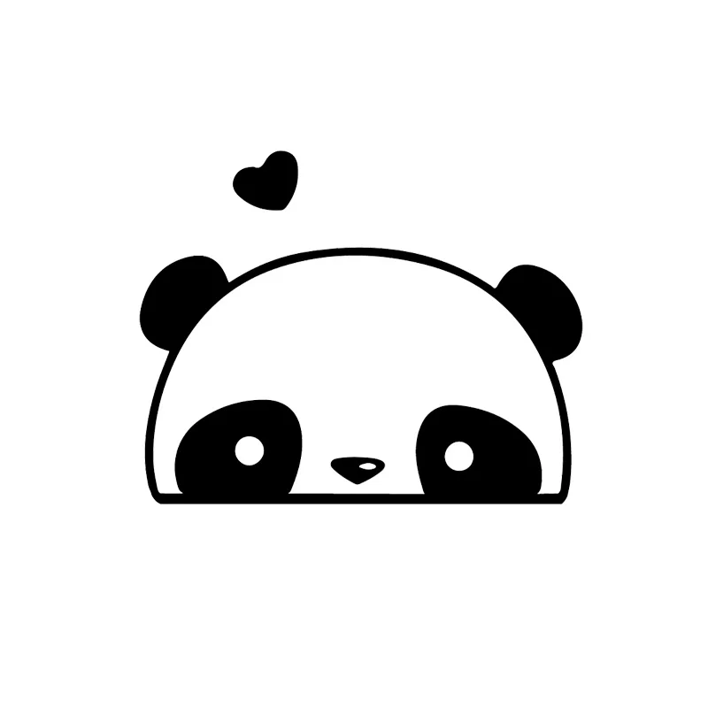 YJZT панда любовь Наклейка на стену в виде сердца виниловый стикер для
