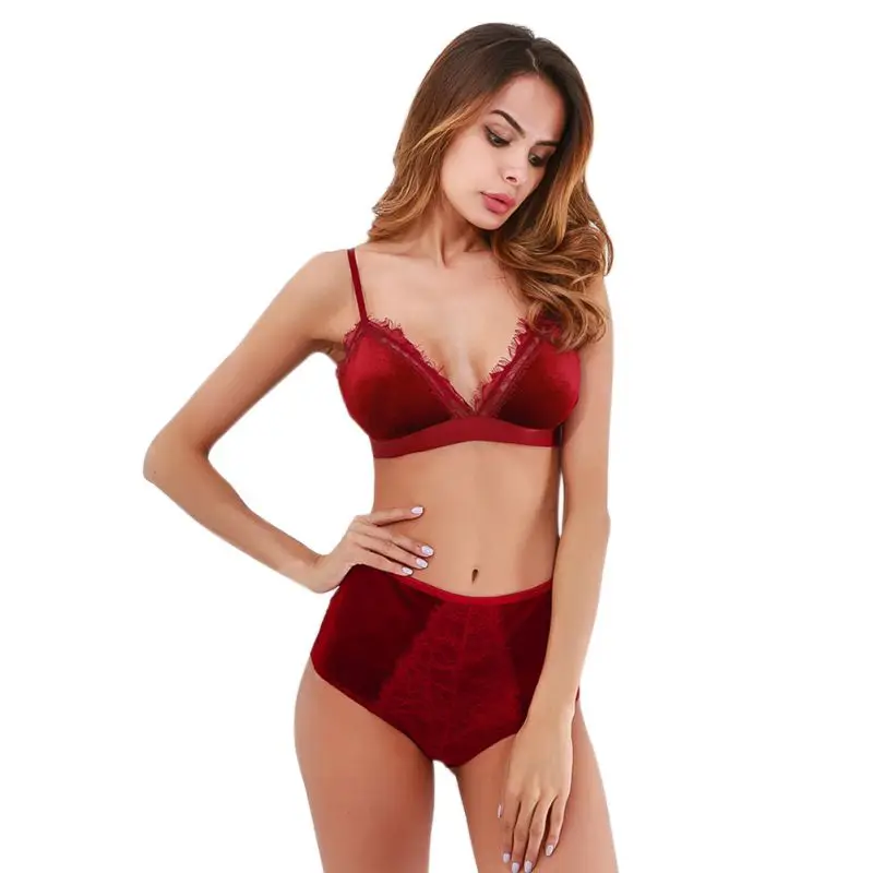 Женское кружевное нижнее белье с пуш апом комплект нижнего белья бюстгальтером и