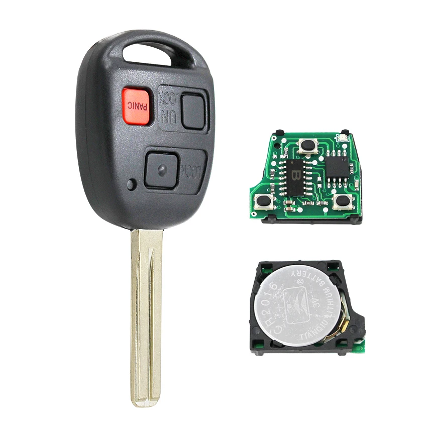 Замена 3 кнопки дистанционного ключа автомобиля 315 МГц 4D68 чип FCC ID: HYQ1512V для Lexus GX470 2003-2009 LX470 2003-2007-короткое лезвие