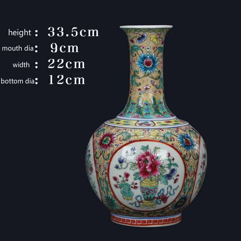 Антикварная фарфоровая Цветочная ваза Jingdezhen ручной росписи домашнее украшение