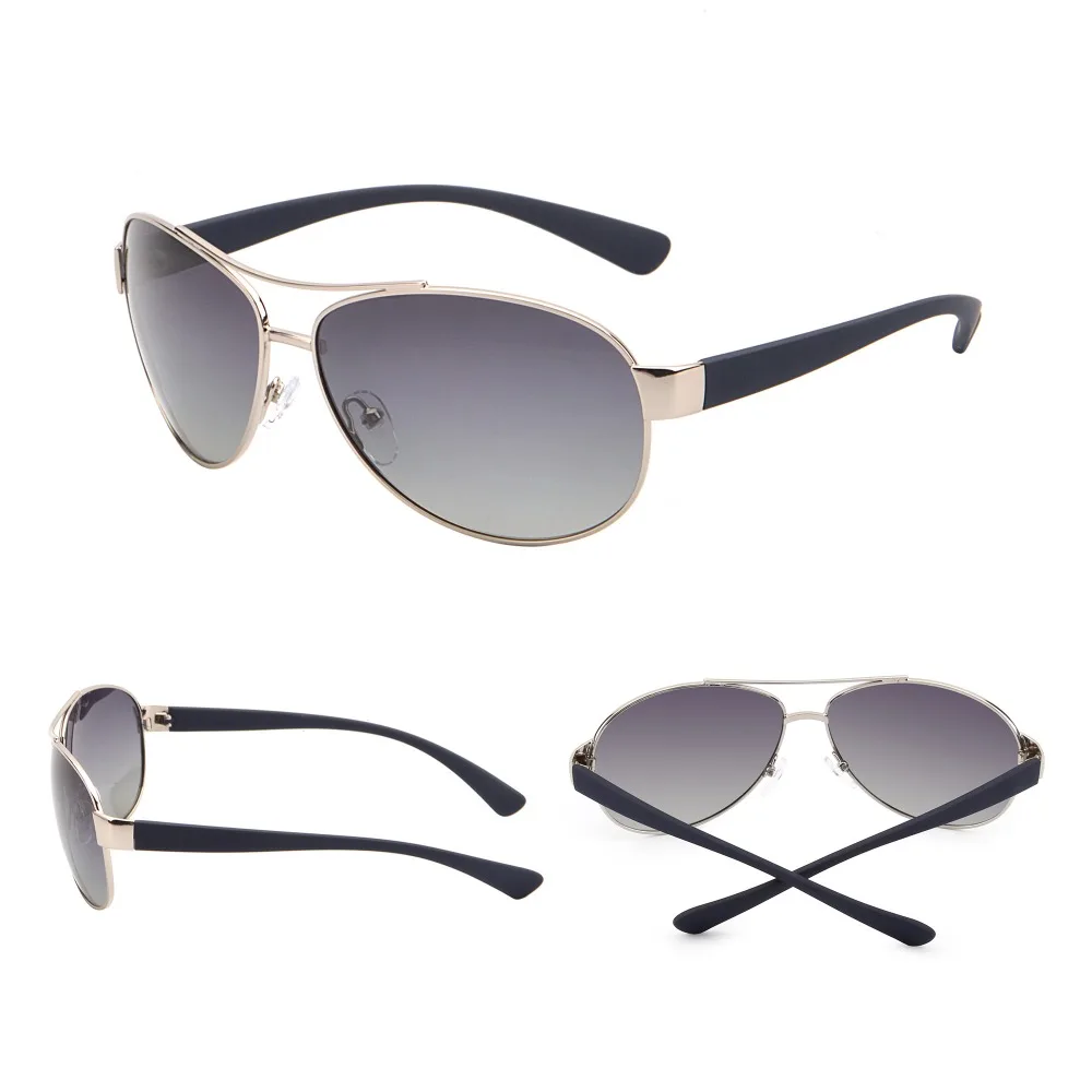 JM поляризованные солнцезащитные очки негабаритных градиент линзы матовый темп