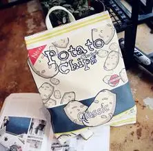 Хит продаж новая мода Harajuku женский милый PU 3D рюкзак с картофельными чипсами