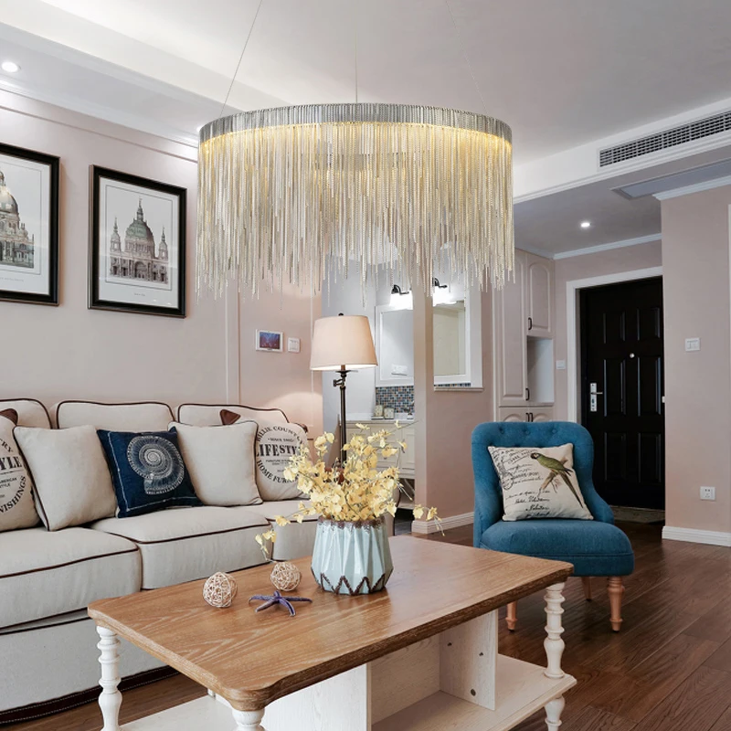 Светодиодная подвесная люстра в скандинавском стиле Роскошная большая