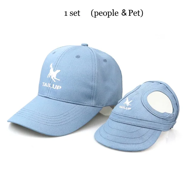 Pet and People Hat Шапочка для домашних собак, милые аксессуары для головы, шапка для любимого питомца, шапка для собак, шляпа от солнца, бейсболка для путешествий, уличная Кепка для собак, шапка для кошек, NZH07 - Цвет: Pet and People Hat