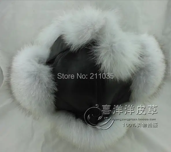 Female Male Winter Plus Size Full Leather Thickening Fox Fur Hat Woman Man Winter Raccoon Skullies Beanies Mink Fur Warm Caps