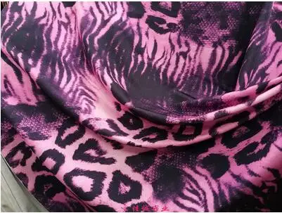 pink 150x100cm Хорошая 4 боковых эластичный купальник ткань хлопок/спандекс трикотажная ткань с рисунком леопарда и зебры печати мягкая ткань DIY Швейные колгот - Цвет: pink 150x100cm