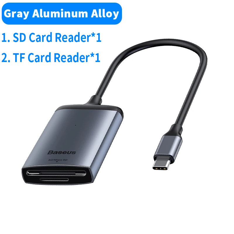 Baseus USB C концентратор Тип C концентратор HDMI Ethernet мульти USB 3,0 Порты и разъёмы Thunderbolt 3 2 Мощность адаптер для MacBook Pro Air док-станция для USB-C концентратор - Цвет: SD TF Card Reader